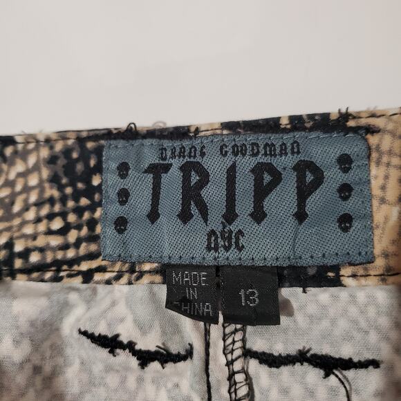 Tripp NYC Daang Goodman Python Snake Print Skinny Jeans Women Junior Size 13 Y2K - Picture 8 of 11